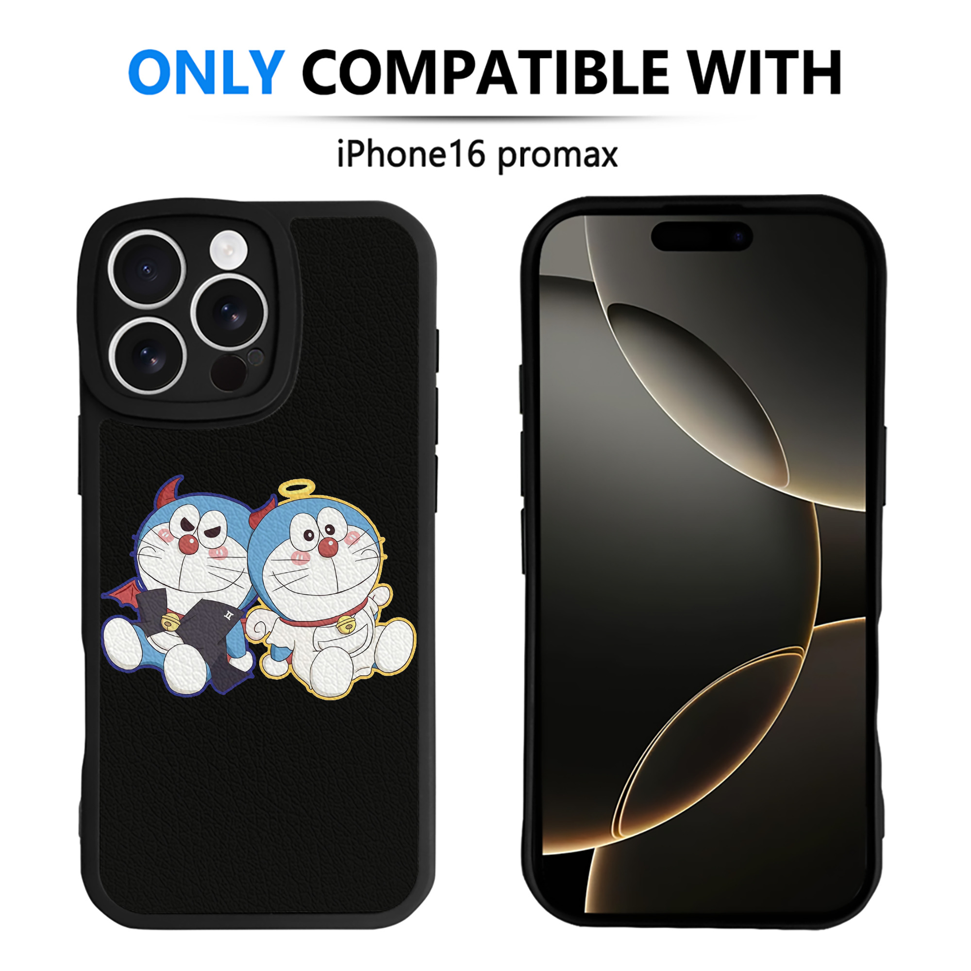 （画像用） ドラえもん Doraemon 【iPhone 16シリーズ対応】シリコンスマホケース（レザー調） 材質：シリコン